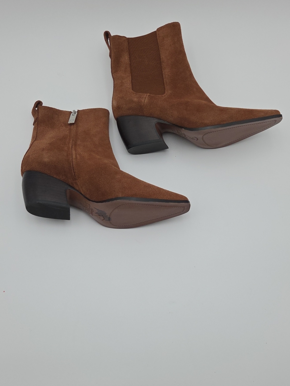 SARTO By Franco Sarto- Viance  Brown Suede Ankle Booties Size 10M - Picture 3 of 7